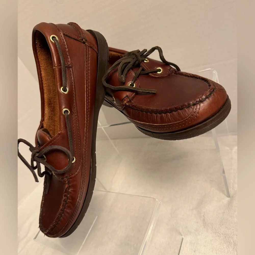 Sebago Docksides Leather Boat Shoes Men’s 9 M Brown Classic Loafers NWOT